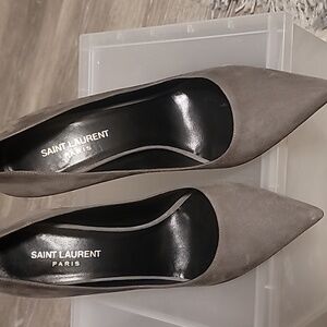Saint Laurent Suede Pumps, Size 39½